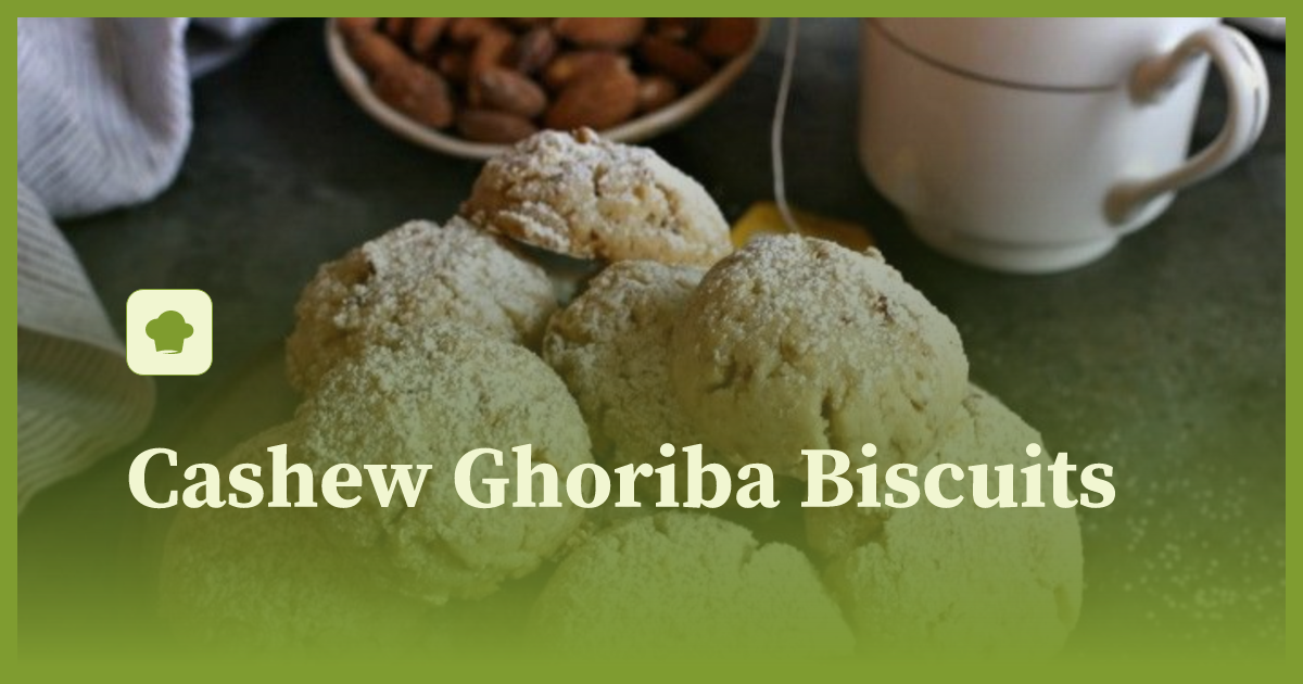 Cashew Ghoriba Biscuits recipe | littlecook