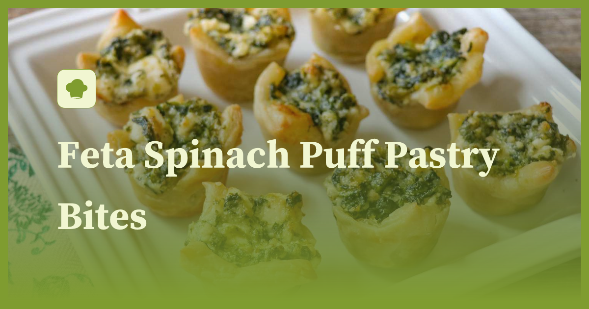 Feta Spinach Puff Pastry Bites recipe | littlecook
